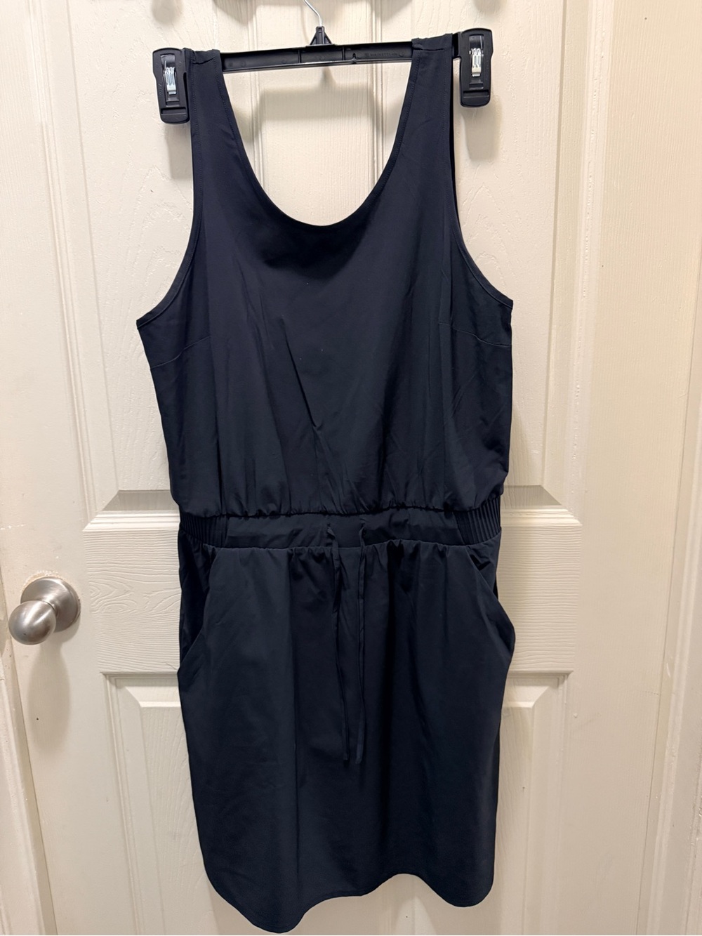 all in motion Black Sleeveless Drawstring Waist Dress